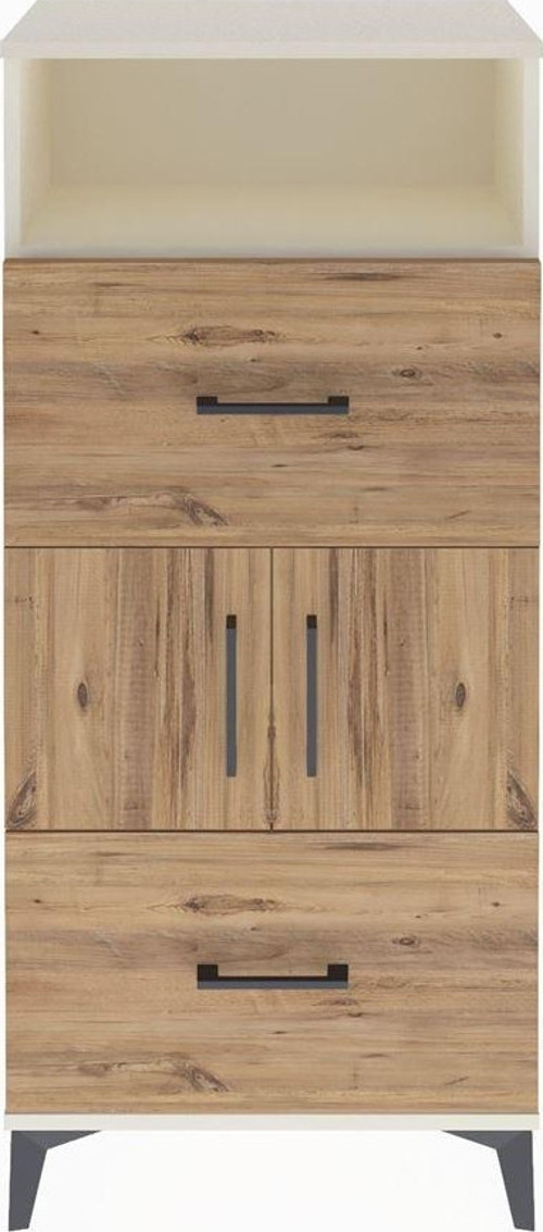 Arges Dolap 2 Raflı 2 Çekmeceli 2 Kapaklı 60 x 30 x 134 cm Aytaşı - Çam