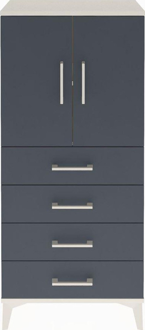 Arges Dolap 2 Raflı 4 Çekmeceli 2 Kapaklı 60 x 30 x 134 cm Aytaşı - Antrasit