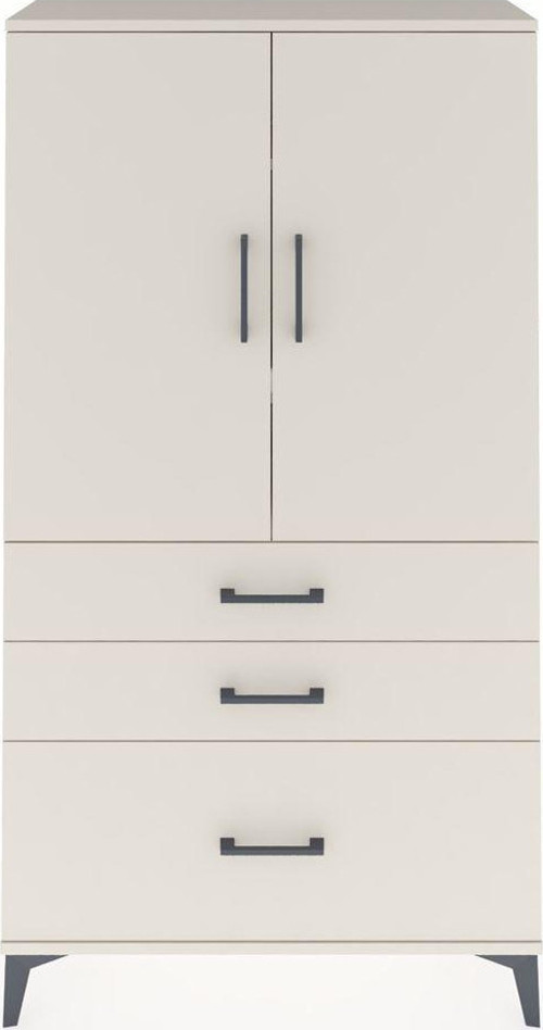 Arges Dolap 3 Raflı 3 Çekmeceli 2 Kapaklı 88x30x163 Aytaşı-Aytaşı