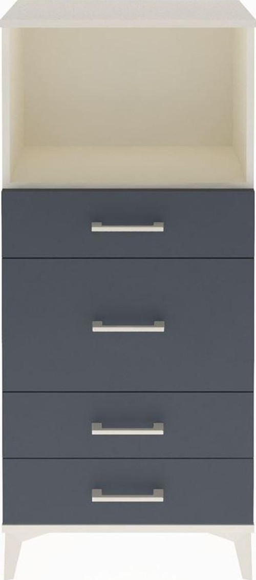 Arges Dolap Tek Raflı 4 Çekmeceli 60x30x134 Aytaşı-Antrasit