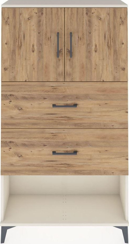 Arges Dolap 2 Raflı 2 Çekmeceli 2 Kapaklı 88 x 30 x 163 cm Aytaşı - Çam