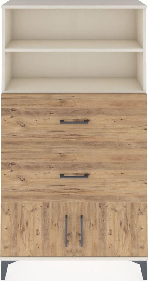 Arges Dolap 2 Raflı 2 Çekmeceli 2 Kapaklı 88x30x163 Aytaşı-Çam