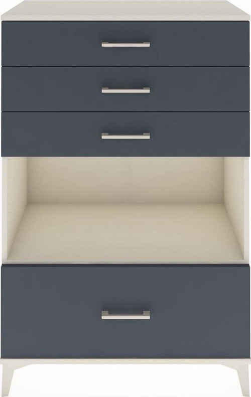 Hyperion Dolap Tek Raflı 4 Çekmeceli 88x44x134 Aytaşı-Antrasit