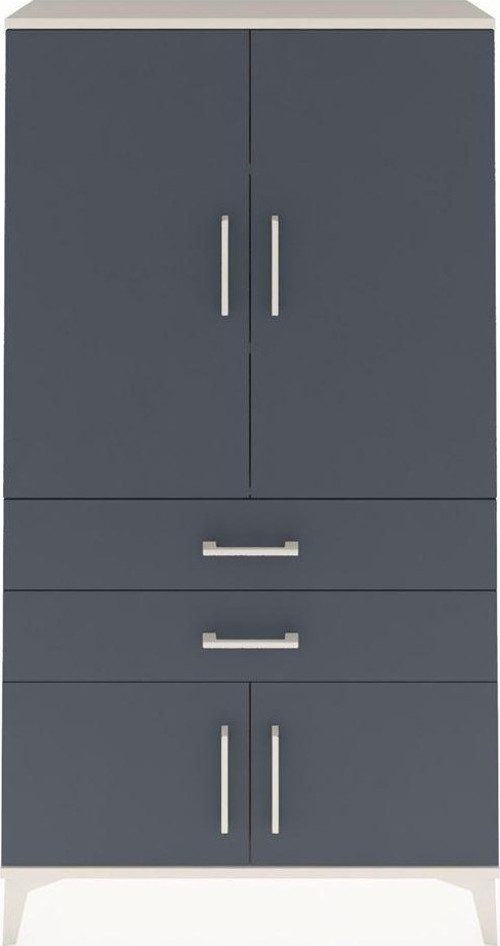 Arges Dolap 3 Raflı 2 Çekmeceli 4 Kapaklı 88x30x163 Aytaşı-Antrasit