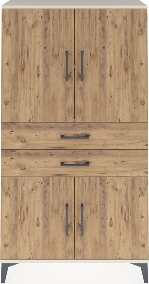 Arges Dolap 3 Raflı 2 Çekmeceli 4 Kapaklı 88x30x163 Aytaşı-Çam