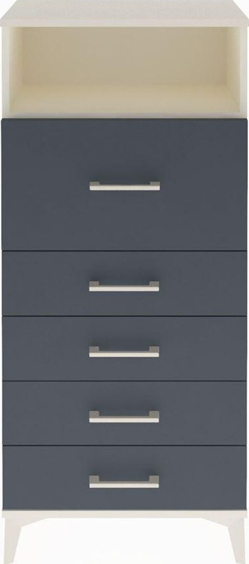 Arges Dolap Tek Raflı 5 Çekmeceli 60x30x134 Aytaşı-Antrasit