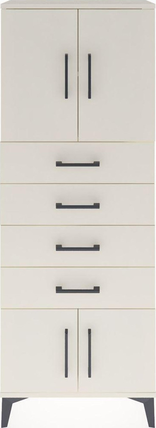 Arges Dolap 2 Raflı 4 Çekmeceli 4 Kapaklı 60 x 30 x 163 cm Aytaşı - Aytaşı
