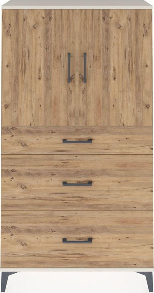 Arges Dolap 2 Raflı 3 Çekmeceli 2 Kapaklı 88 x 30 x 163 cm Aytaşı - Çam