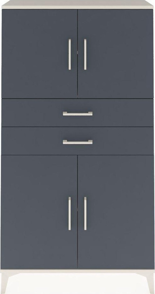 Arges Dolap 3 Raflı 2 Çekmeceli 4 Kapaklı 88x30x163 Aytaşı-Antrasit