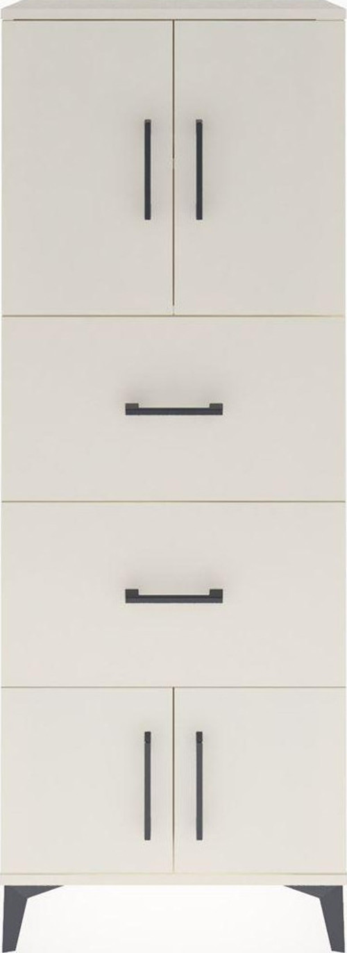 Arges Dolap 2 Raflı 2 Çekmeceli 4 Kapaklı 60 x 30 x 163 cm Aytaşı - Aytaşı