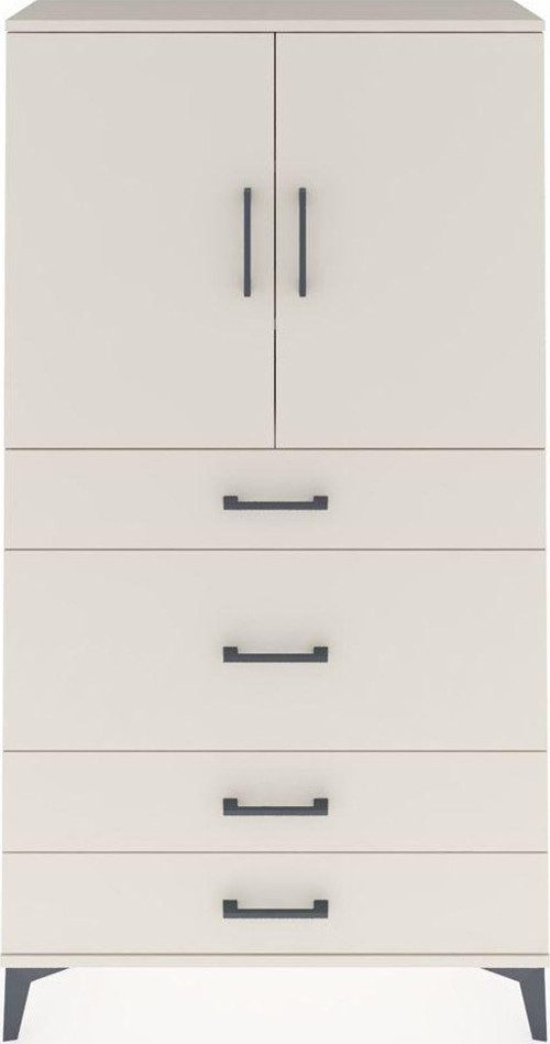 Arges Dolap 3 Raflı 4 Çekmeceli 2 Kapaklı 88x30x163 Aytaşı-Aytaşı