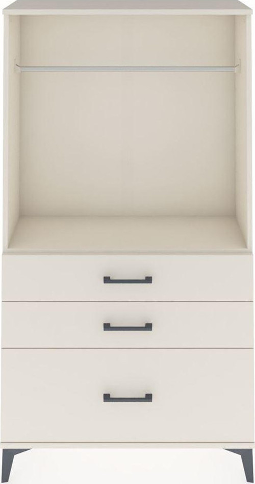Arges Dolap Tek Raflı 3 Çekmeceli Tek Askılı 88x30x163 Aytaşı-Aytaşı