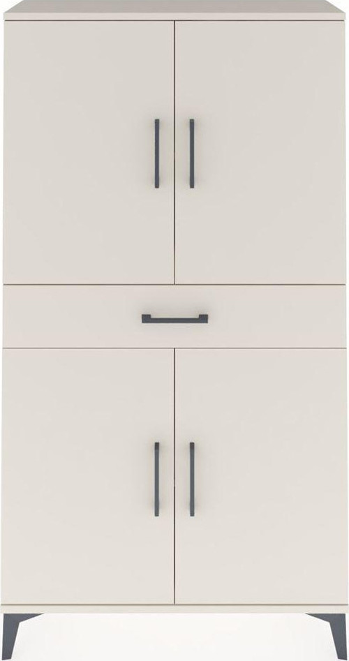 Arges Dolap 3 Raflı Tek Çekmeceli 4 Kapaklı 88x30x163 Aytaşı-Aytaşı