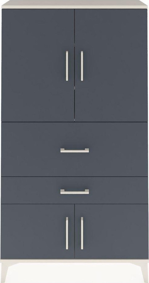 Arges Dolap 3 Raflı 2 Çekmeceli 4 Kapaklı 88x30x163 Aytaşı-Antrasit