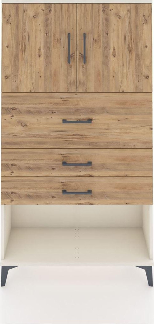 Arges Dolap 2 Raflı 3 Çekmeceli 2 Kapaklı 88x30x163 Aytaşı-Çam