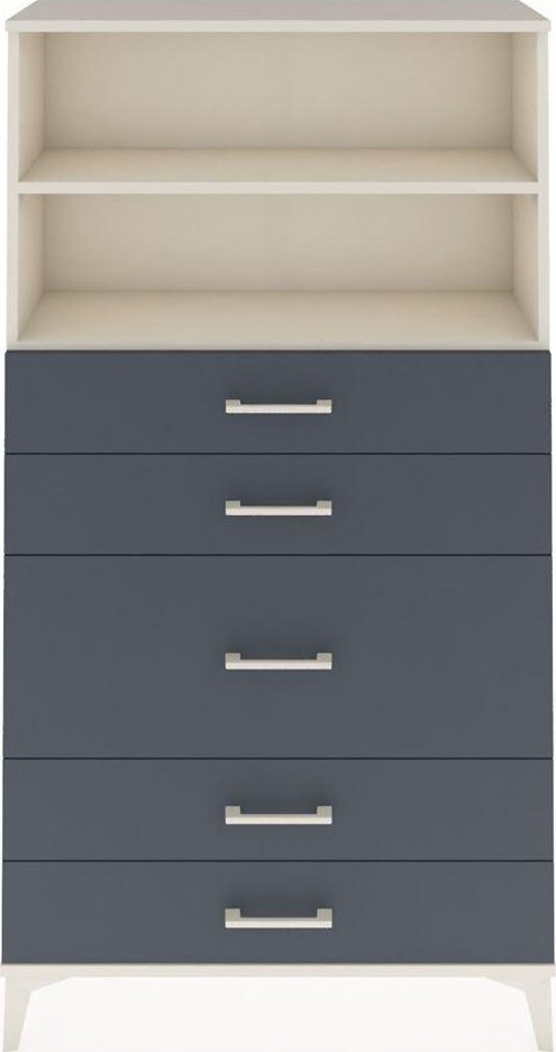 Arges Dolap 2 Raflı 5 Çekmeceli 88 x 30 x 163 cm Aytaşı - Antrasit