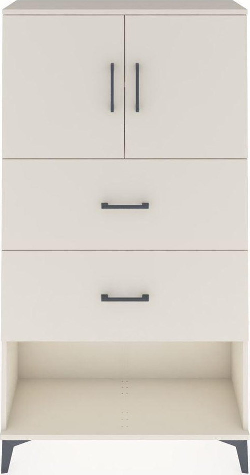 Arges Dolap 2 Raflı 2 Çekmeceli 2 Kapaklı 88 x 30 x 163 cm Aytaşı - Aytaşı