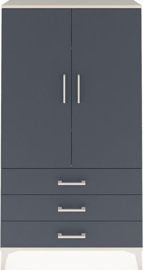 Arges Dolap 3 Raflı 3 Çekmeceli 2 Kapaklı 88 x 30 x 163 cm Aytaşı - Antrasit