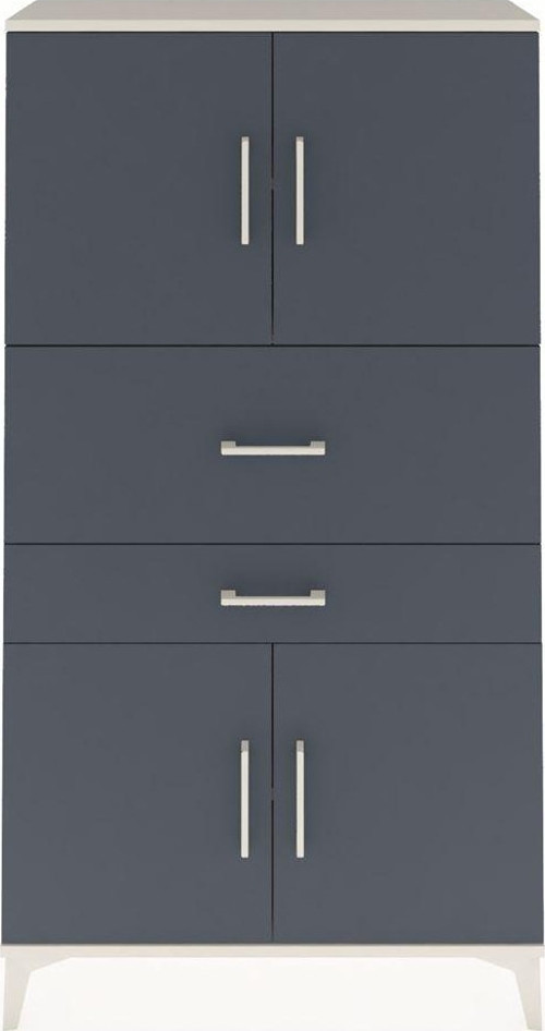 Arges Dolap 3 Raflı 2 Çekmeceli 4 Kapaklı 88x30x163 Aytaşı-Antrasit
