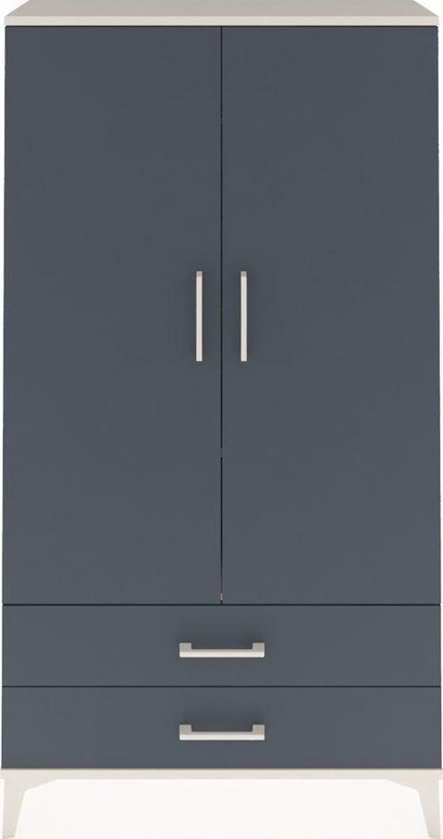 Arges Dolap 2 Raflı 2 Çekmeceli 1 Askılı 88 x 30 x 163 cm Aytaşı - Antrasit