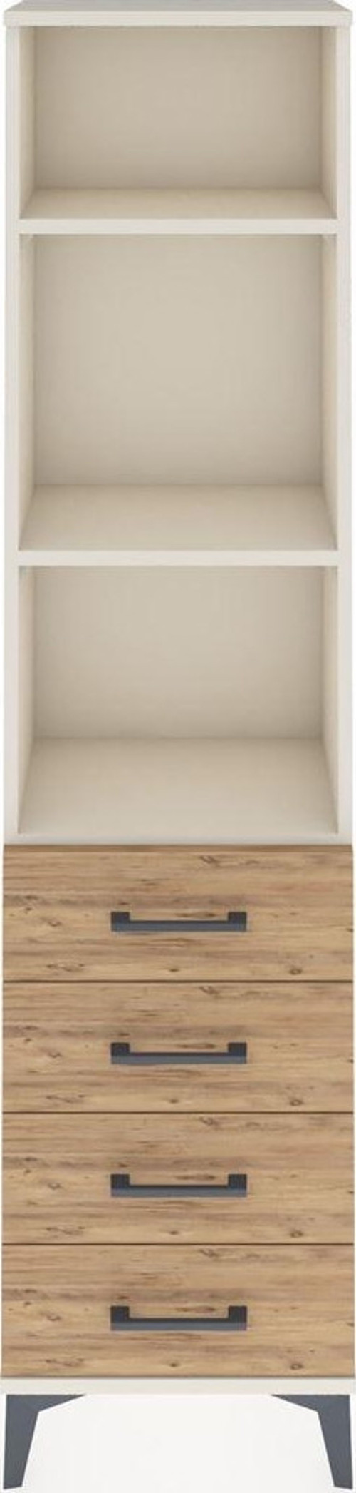 Arges Dolap 3 Raflı 4 Çekmeceli 44 x 30 x 182 cm Aytaşı - Çam
