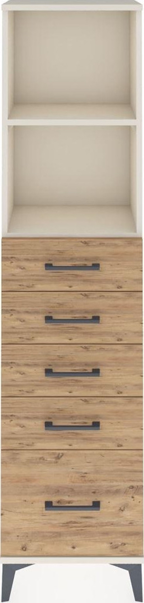Arges Dolap 2 Raflı 5 Çekmeceli 44 x 30 x 182 cm Aytaşı - Çam