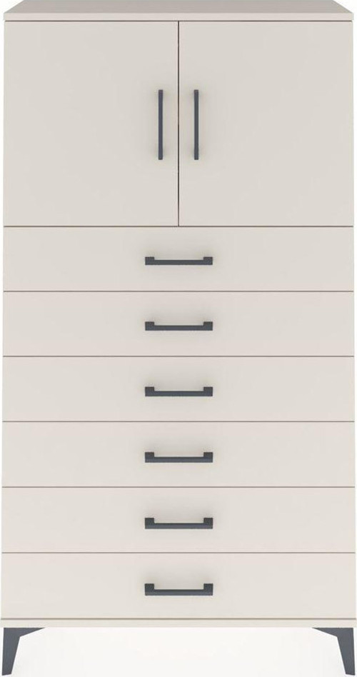 Arges Dolap 2 Raflı 6 Çekmeceli 2 Kapaklı 88 x 30 x 163 cm Aytaşı - Aytaşı