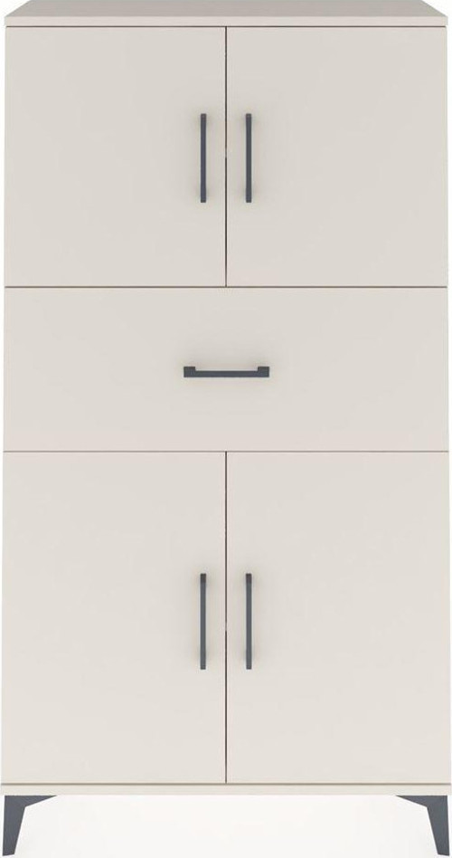 Arges Dolap 3 Raflı 1 Çekmeceli 4 Kapaklı 88 x 30 x 163 cm Aytaşı - Aytaşı