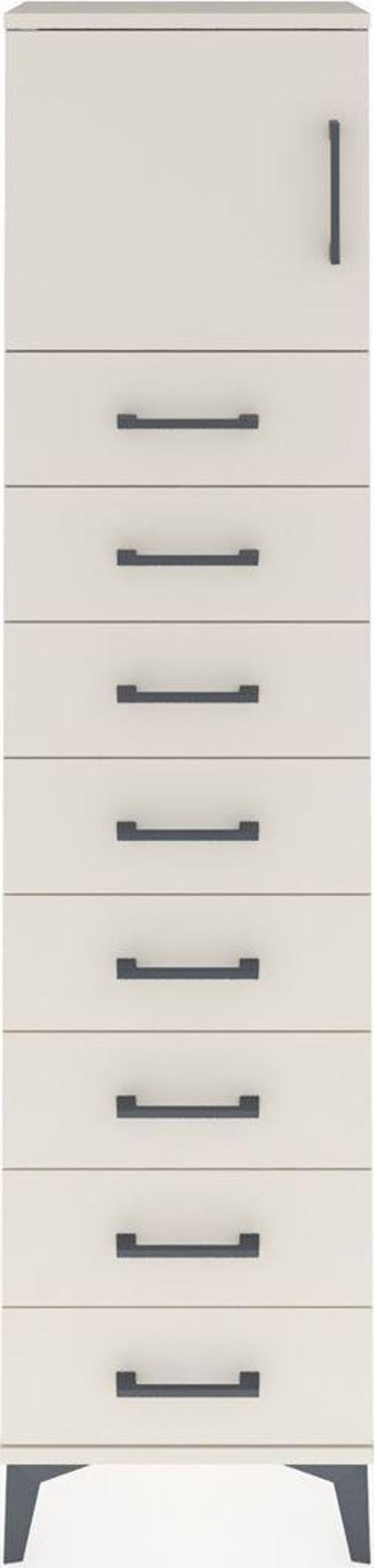 Arges Dolap 1 Raflı 8 Çekmeceli 1 Kapaklı 44 x 30 x 182 cm Aytaşı - Aytaşı