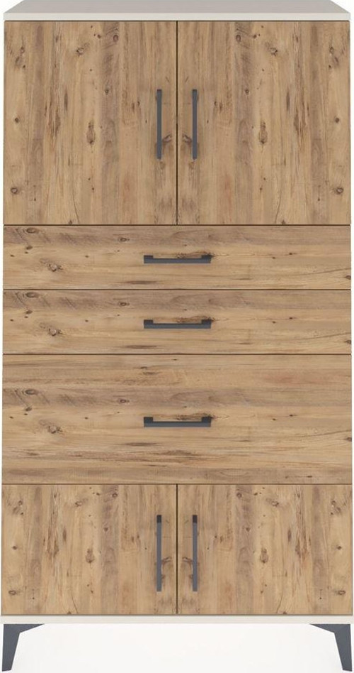 Arges Dolap 2 Raflı 3 Çekmeceli 4 Kapaklı 88x30x163 Aytaşı-Çam