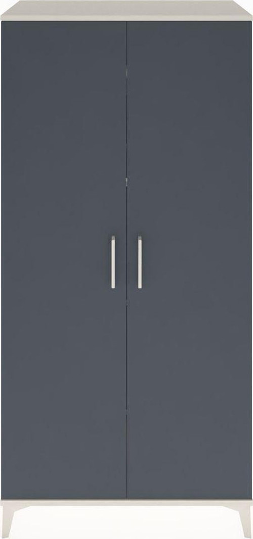 Hyperion Dolap 4 Raflı 2 Kapaklı 88 x 44 x 182 cm Aytaşı - Antrasit
