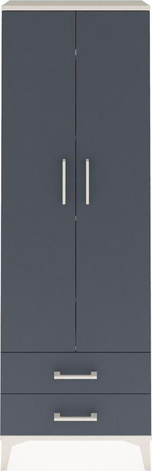 Arges Dolap 5 Raflı 2 Çekmeceli 2 Kapaklı 60 x 30 x 182 cm Aytaşı - Antrasit