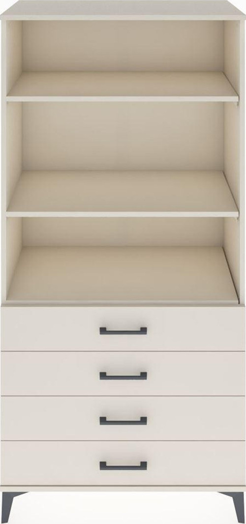 Hyperion Dolap 3 Raflı 4 Çekmeceli 88 x 44 x 182 cm Aytaşı - Aytaşı