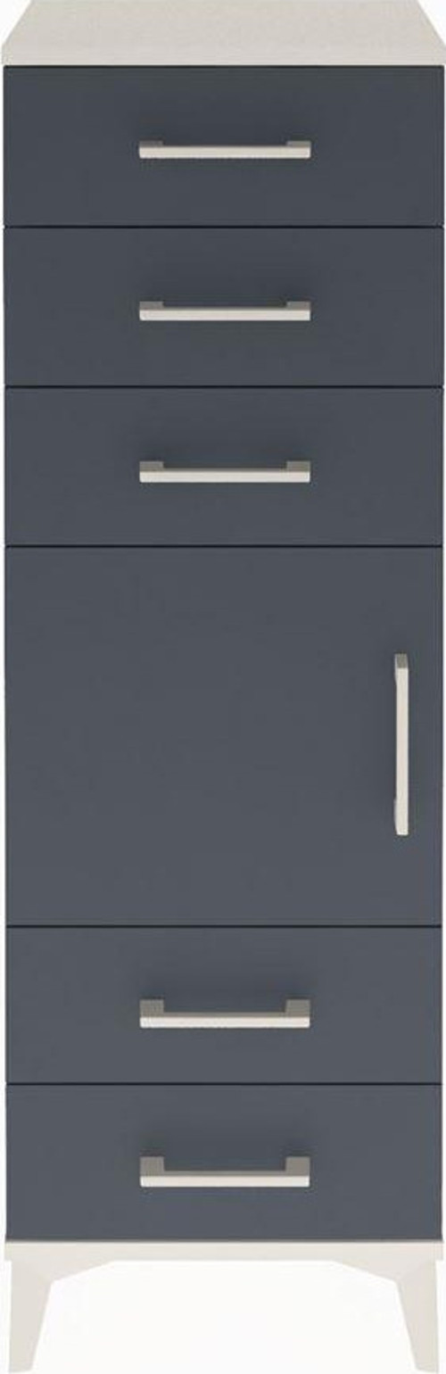 Arges Dolap 1 Raflı 5 Çekmeceli 1 Kapaklı 44 x 30 x 134 cm Aytaşı - Antrasit