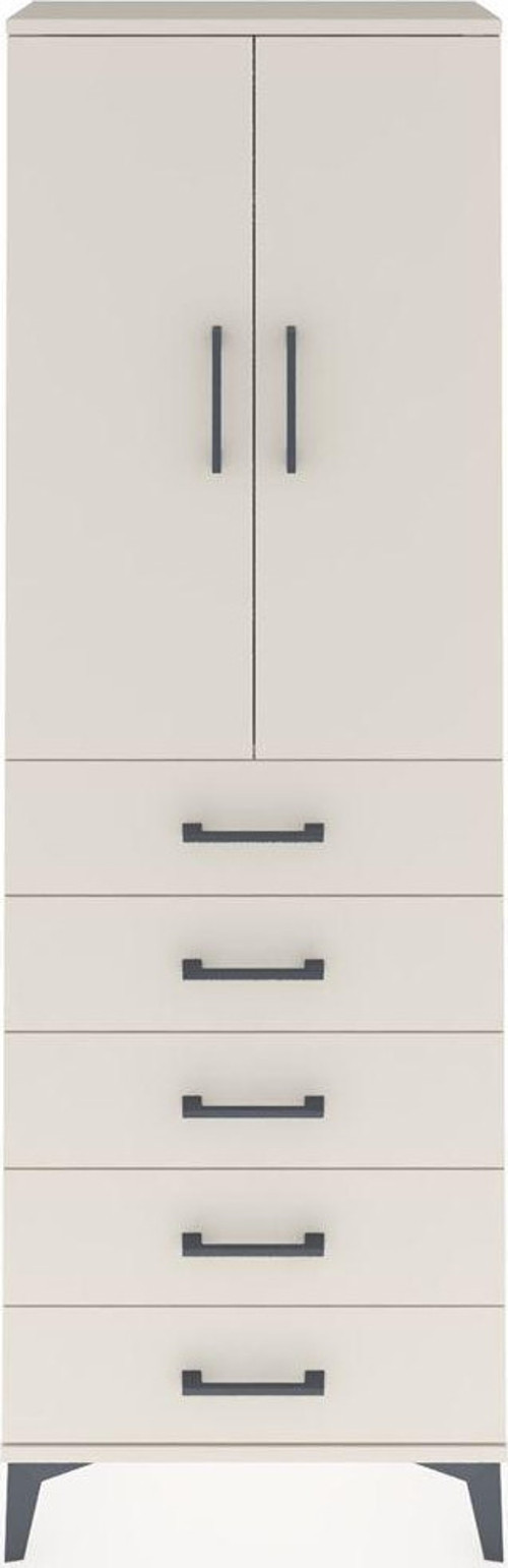 Arges Dolap 1 Raflı 5 Çekmeceli 1 Askılı 60 x 30 x 182 cm Aytaşı - Aytaşı
