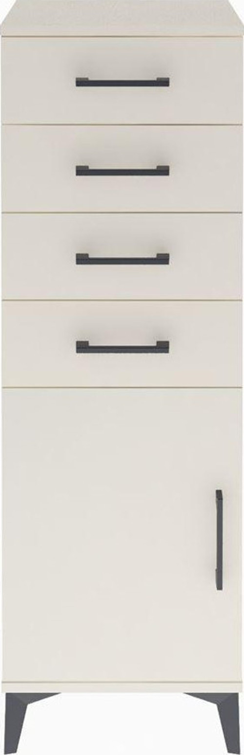 Arges Dolap Tek Raflı 4 Çekmeceli Tek Kapaklı 44x30x134 Aytaşı-Aytaşı