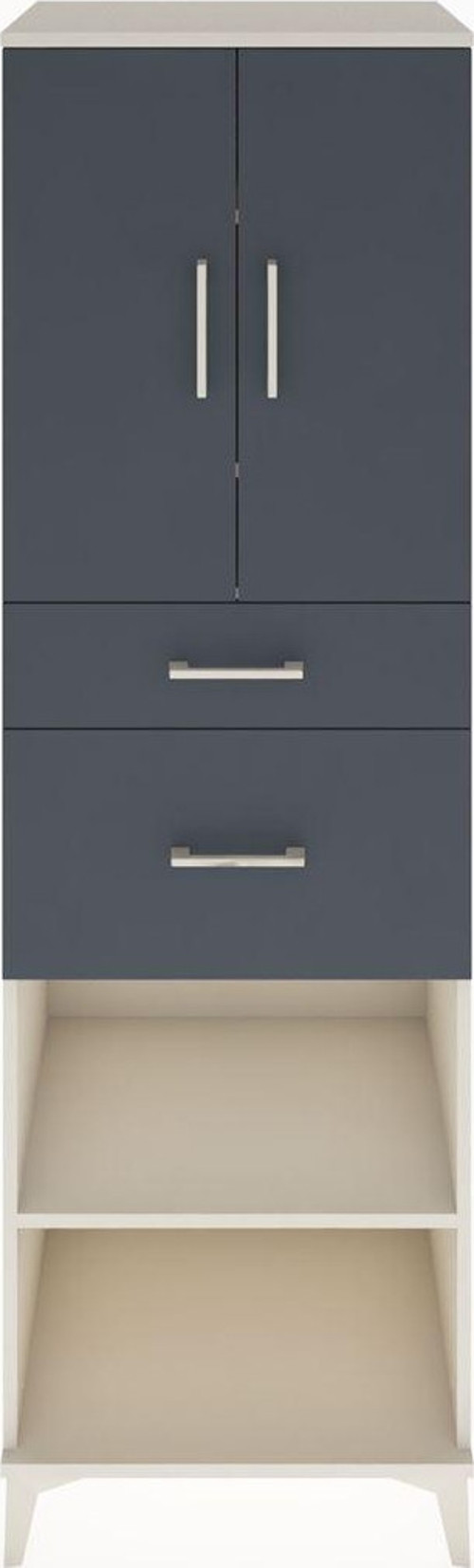 Hyperion Dolap 4 Raflı 2 Çekmeceli 2 Kapaklı 60x44x195 Aytaşı-Antrasit