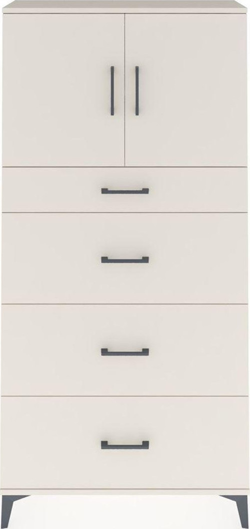 Arges Dolap 2 Raflı 4 Çekmeceli 2 Kapaklı 88x30x182 Aytaşı-Aytaşı