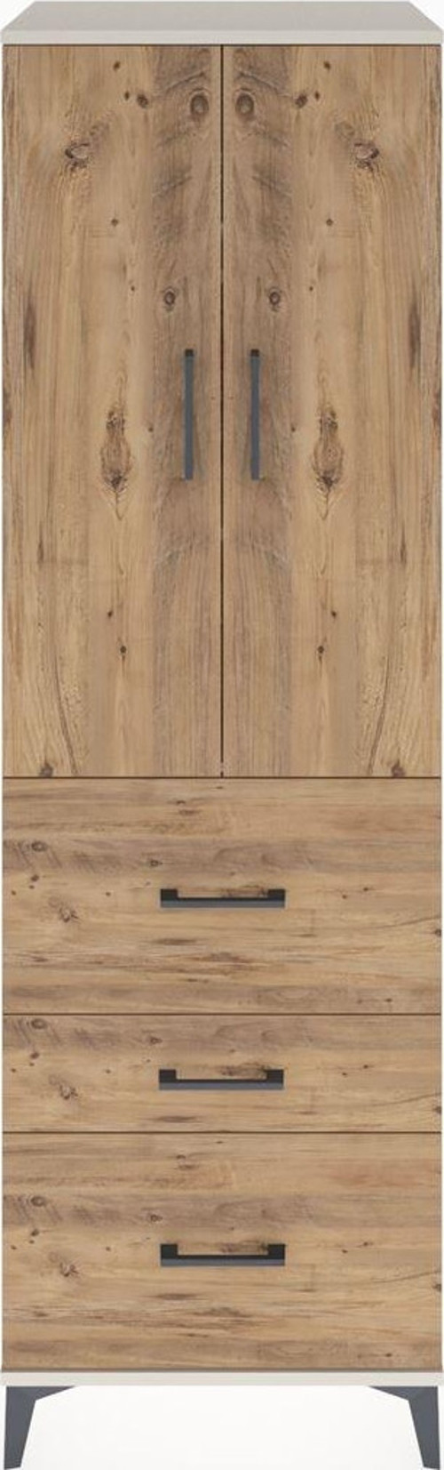 Hyperion Dolap 3 Raflı 3 Çekmeceli 2 Kapaklı 60 x 44 x 195 cm Aytaşı - Çam