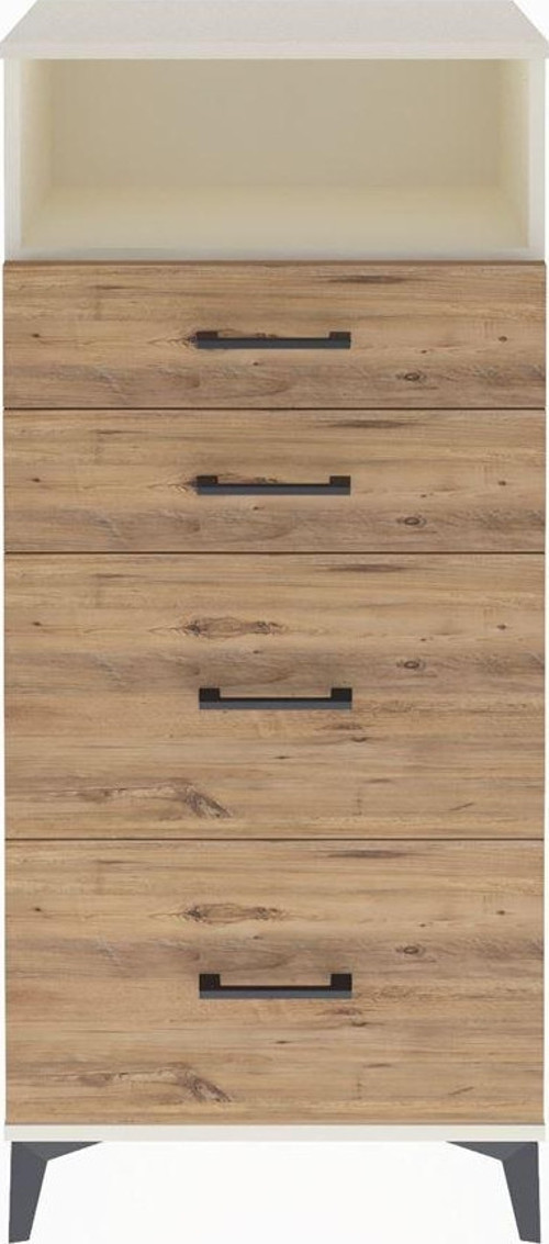 Arges Dolap Tek Raflı 4 Çekmeceli 60x30x134 Aytaşı-Çam