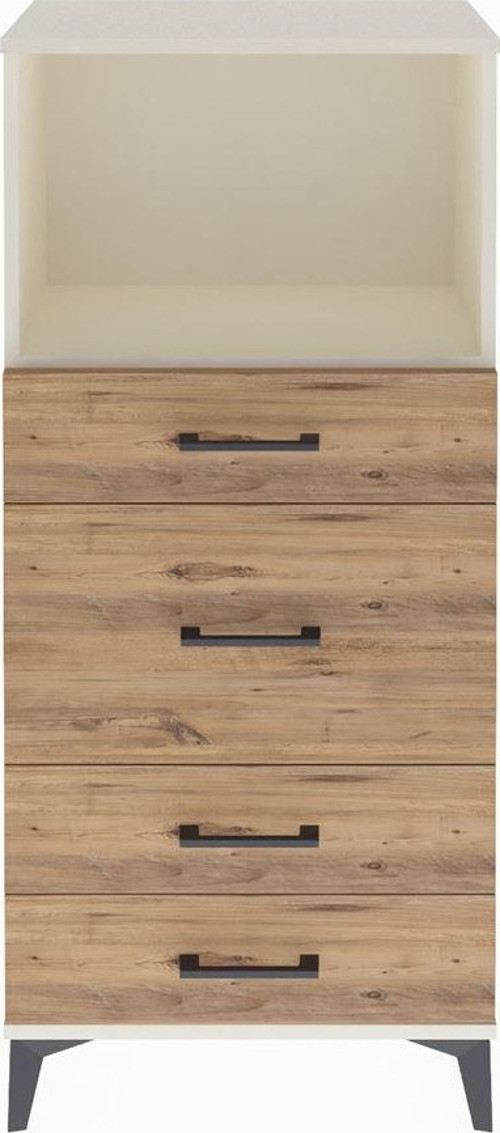 Arges Dolap Tek Raflı 4 Çekmeceli 60x30x134 Aytaşı-Çam