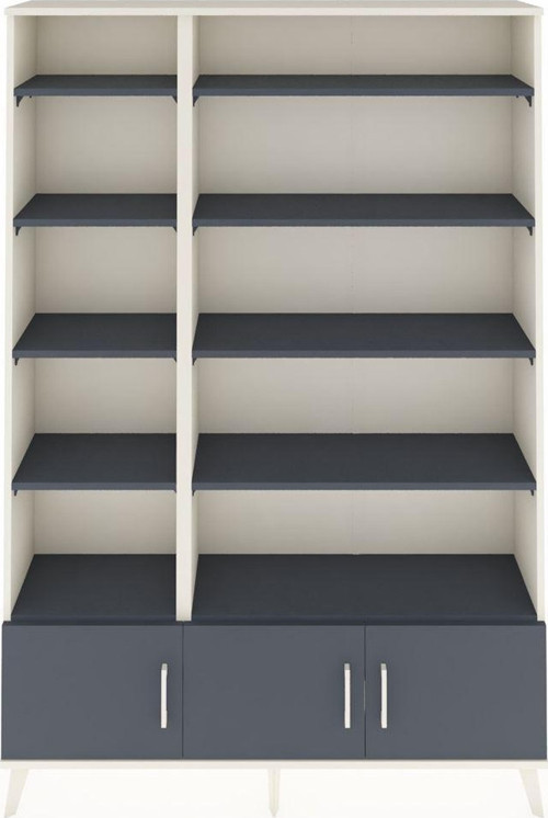 Arges Gardrop 10 Raflı 3 Kapaklı 132 x 30 x 195 cm Aytaşı - Antrasit
