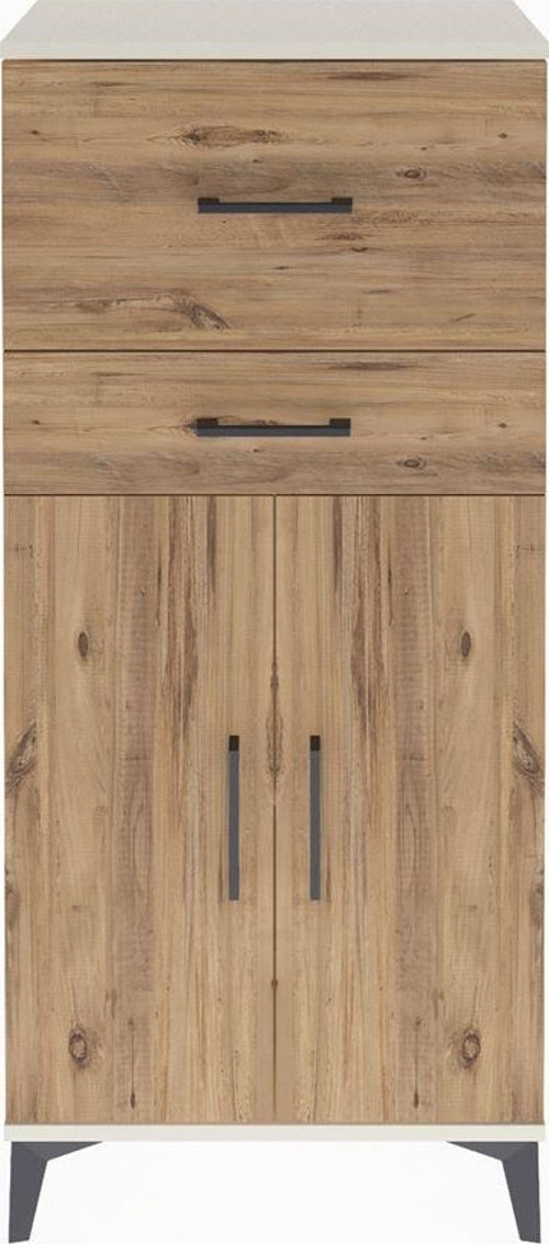 Arges Dolap 1 Raflı 2 Çekmeceli 2 Kapaklı 60 x 30 x 134 cm Aytaşı - Çam