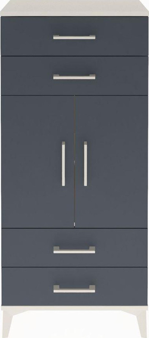 Arges Dolap 2 Raflı 4 Çekmeceli 2 Kapaklı 60x30x134 Aytaşı-Antrasit