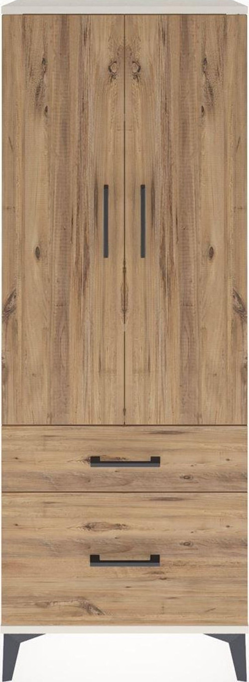 Arges Dolap 3 Raflı 2 Çekmeceli 2 Kapaklı 60x30x163 Aytaşı-Çam