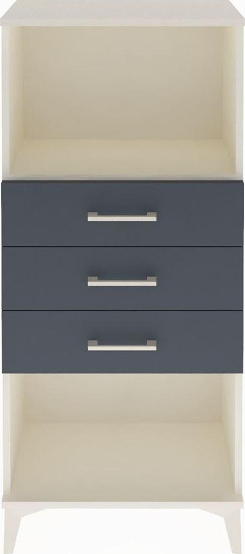 Arges Dolap Tek Raflı 3 Çekmeceli 60x30x134 Aytaşı-Antrasit