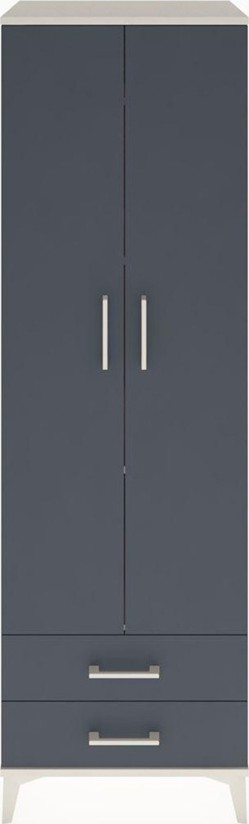 Hyperion Dolap 4 Raflı 2 Çekmeceli 2 Kapaklı 60x44x195 Aytaşı-Antrasit