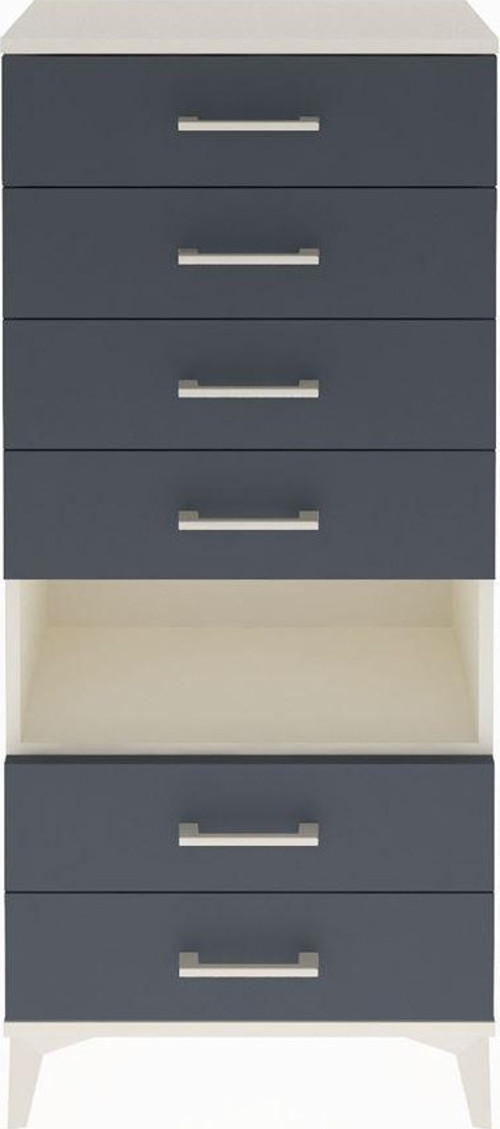 Arges Dolap Tek Raflı 6 Çekmeceli 60x30x134 Aytaşı-Antrasit