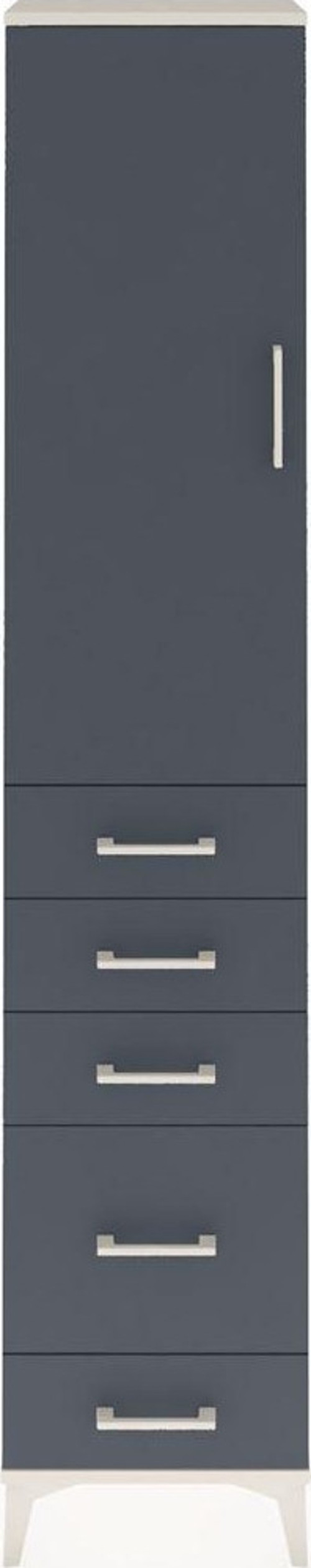 Arges Dolap 3 Raflı 5 Çekmeceli 1 Kapaklı 44 x 30 x 221 cm Aytaşı - Antrasit