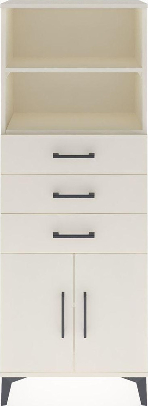 Arges Dolap 3 Raflı 3 Çekmeceli 2 Kapaklı 60x30x163 Aytaşı-Aytaşı